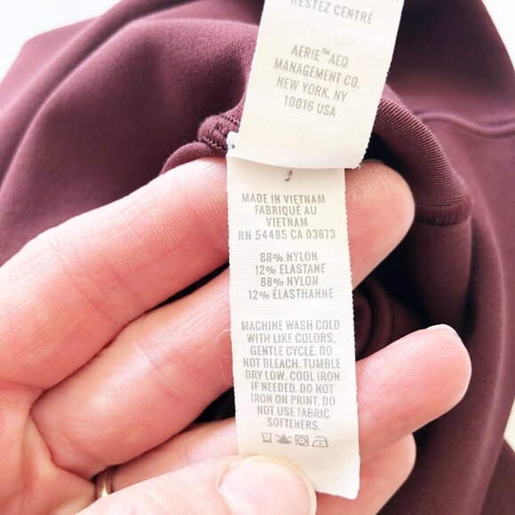 AERIE Offline Real Me High Waisted Crossover Flare Leggings Royal Berry Size XXL - Picture 6 of 12